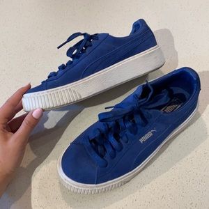 Puma Blue Platform Sneakers